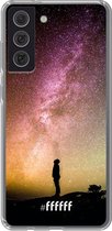 6F hoesje - geschikt voor Samsung Galaxy S21 FE -  Transparant TPU Case - Watching the Stars #ffffff
