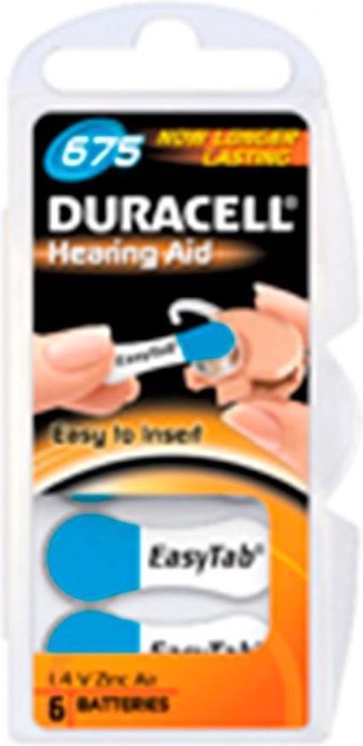 Piles pour appareils auditifs avec EasyTab de taille 312 de Duracell -  emballage de 8