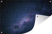 Muurdecoratie De Melkweg aan een donkere hemel - 180x120 cm - Tuinposter - Tuindoek - Buitenposter