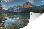 Muurdecoratie Landschap van het Nationaal park Jasper in Noord-Amerika - 180x120 cm - Tuinposter - Tuindoek - Buitenposter