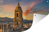 Posters de jardin Cathédrale de Malaga au coucher du soleil - 90x60 cm