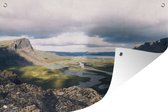 Muurdecoratie Dicht wolkenveld boven het Nationaal park Sarek in Zweden - 180x120 cm - Tuinposter - Tuindoek - Buitenposter