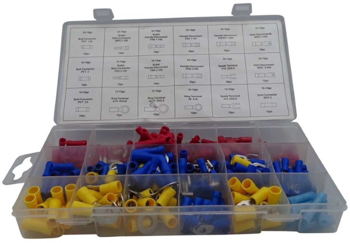 Assortimentsdoosje kabelschoentjes 260 dlg.
