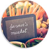 Forex Wandcirkel - Farmer's Market  - 30x30cm Foto op Wandcirkel (met ophangsysteem)