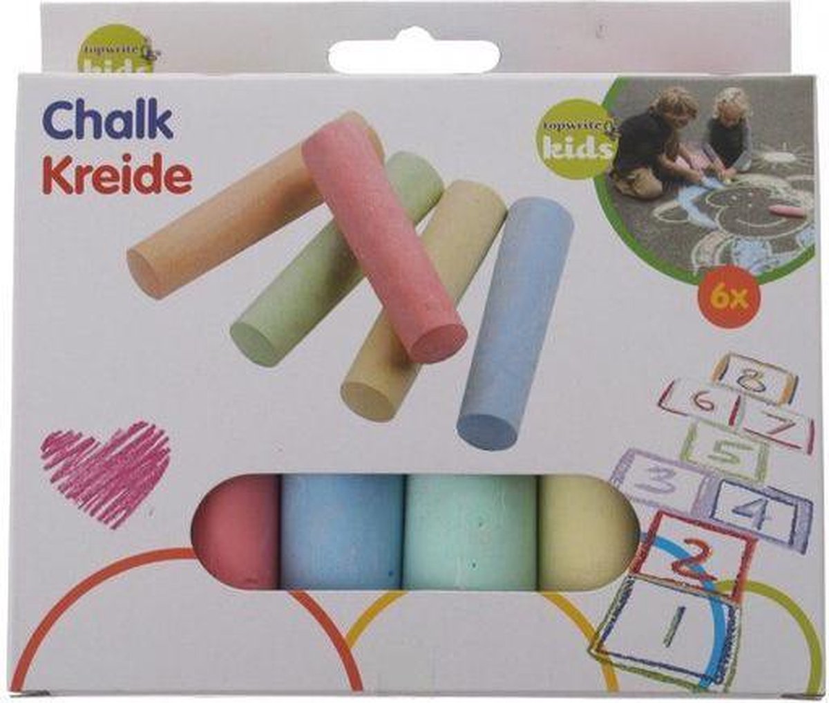 Eddy Toys Topwrite Stoepkrijt voor Buiten - Krijt Set - 6 stuks — afbeelding 7