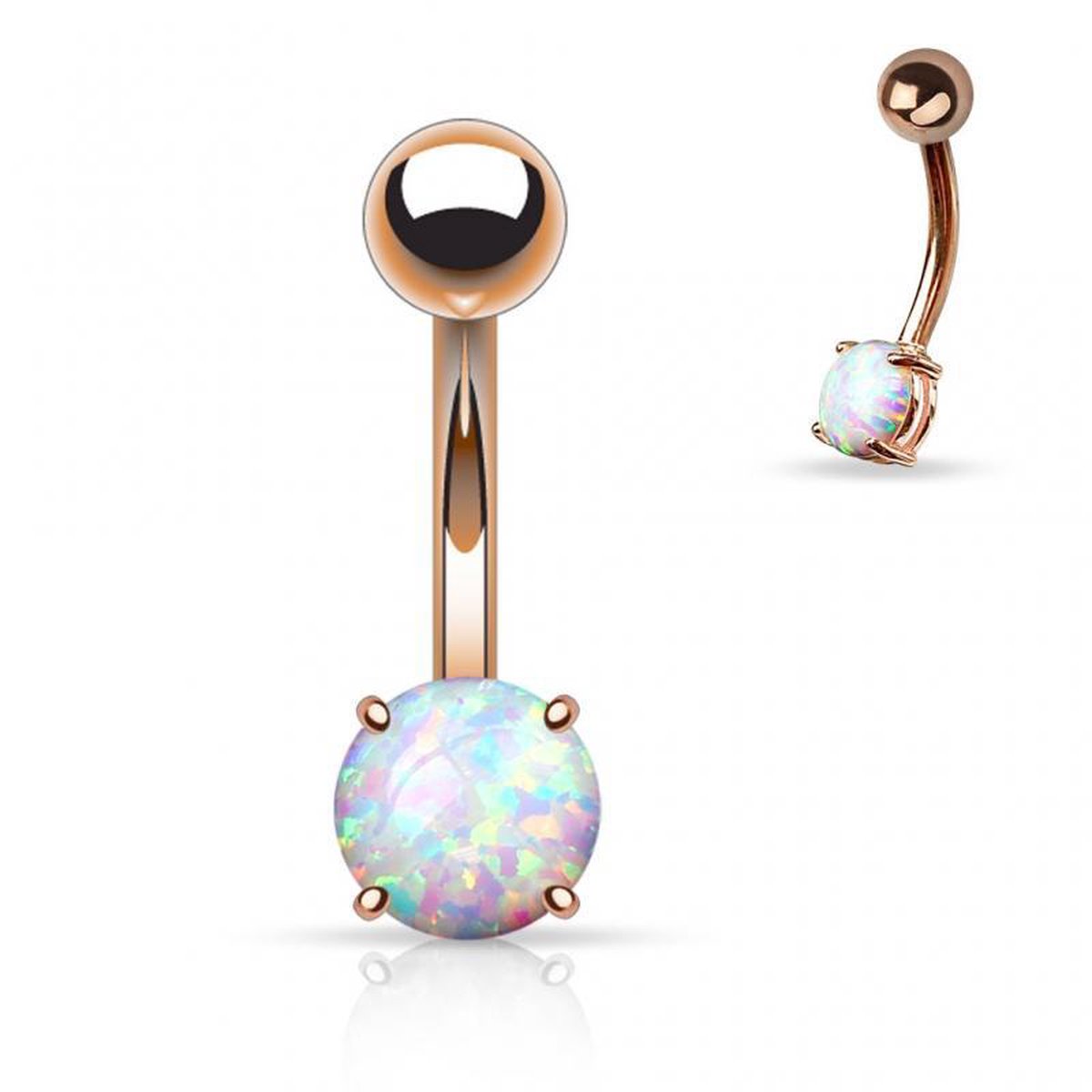 Piercing opal - rose wit - LMPiercings