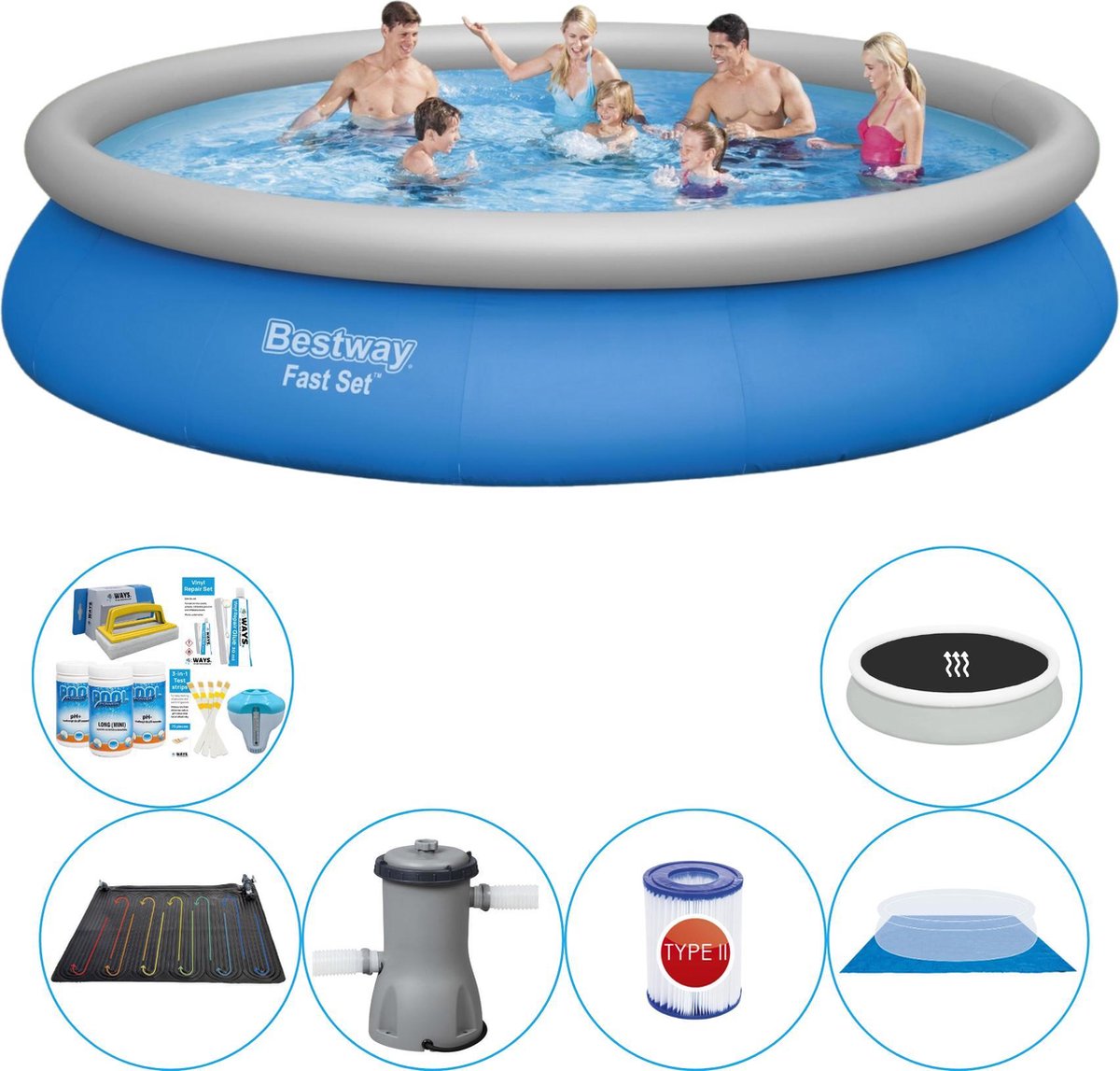 Fast Set Rond 457×84 cm – Zwembad Combinatie Deal