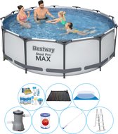 Steel Pro MAX Rond 366x100 cm - 8-delig - Zwembad Set