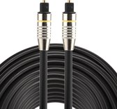 By Qubix ETK Digital Optical kabel 20 meter - toslink audio male to male - Optische kabel nickel series - zwart audiokabel soundbar