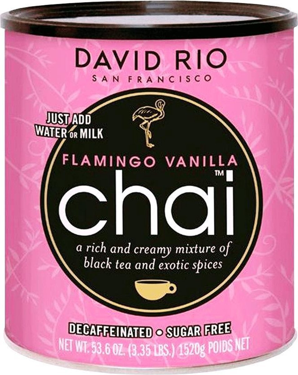 DAVID RIO FLAMINGO VANILLA CHAI XL POT 1520 GRAM DECAF