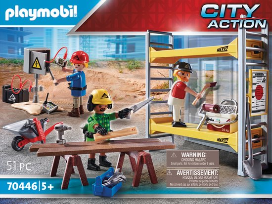 70446 - Playmobil City Action - Ouvriers avec échafaudage