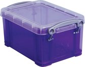 Really Useful Box 07 liter transparant paars