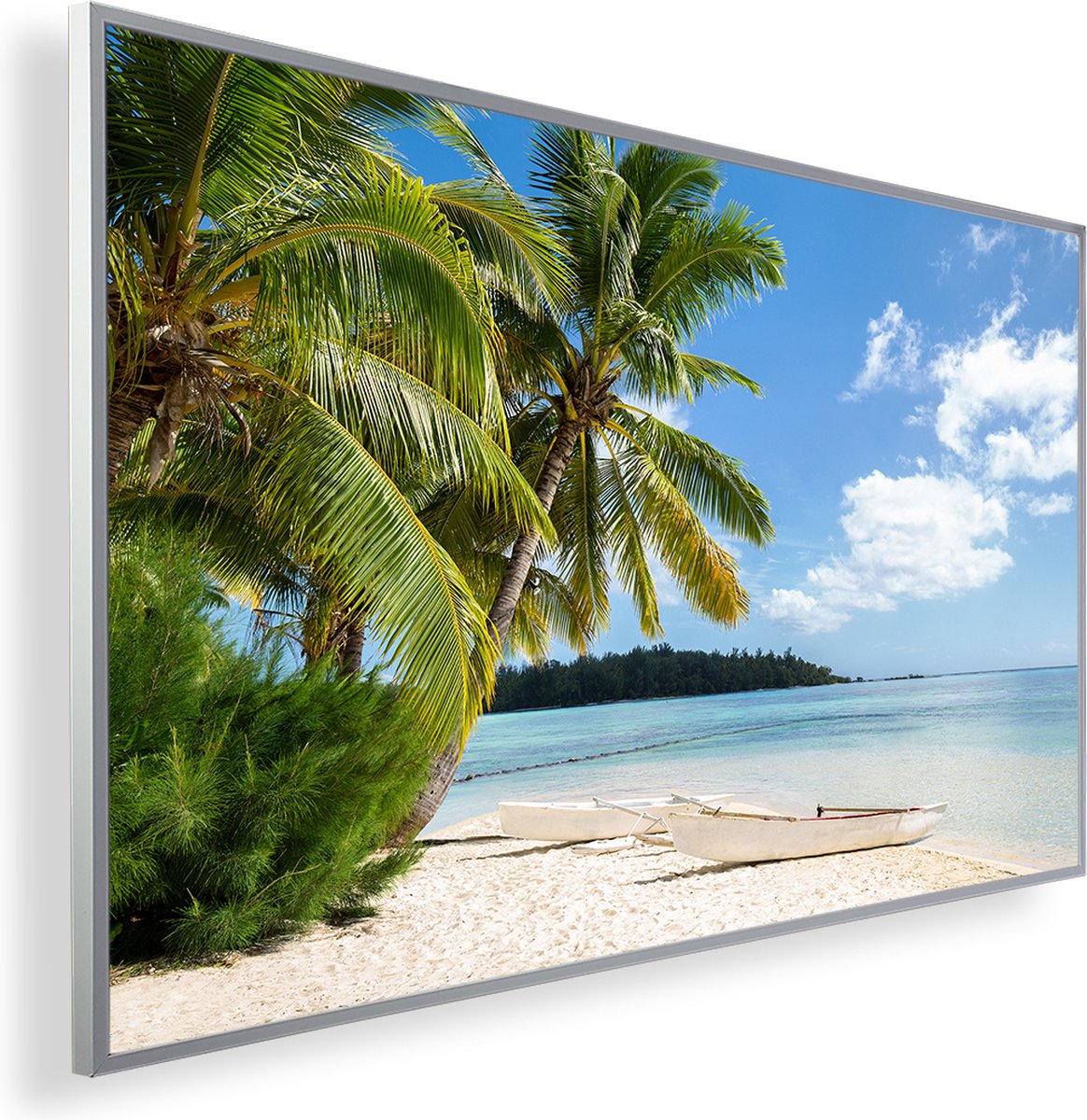 Infrarood Verwarmingspaneel 450W met fotomotief en Smart Thermostaat (5 jaar Garantie) - Strand en Palmboom 40