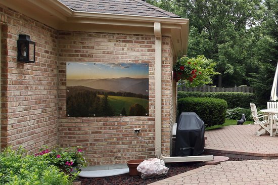 Tuinposter - Tuindoek - Tuinposters buiten - Uitzicht over het dichtbeboste Zwarte Woud in Duitsland - 120x80 cm - Tuin