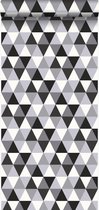 Origin behang grafische driehoeken zwart en wit - 347202 - 53 cm x 10,05 m