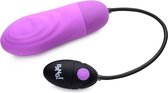 XR Brands Pulsating Rechargeable Silicone Bullet purple