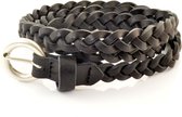Kidzzbelts Meisjesriem GevlochtenSmalle 2045 - Zwart - 65 cm