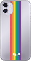 6F hoesje - geschikt voor iPhone 11 - Transparant TPU Case - #LGBT - Vertical #ffffff