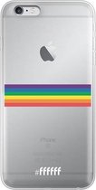 6F hoesje - geschikt voor iPhone 6s Plus -  Transparant TPU Case - #LGBT - Horizontal #ffffff