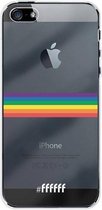 6F hoesje - geschikt voor iPhone 5s -  Transparant TPU Case - #LGBT - Horizontal #ffffff