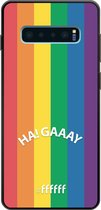 6F hoesje - geschikt voor Samsung Galaxy S10 Plus -  TPU Case - #LGBT - Ha! Gaaay #ffffff