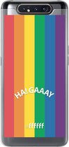 6F hoesje - geschikt voor Samsung Galaxy A80 -  Transparant TPU Case - #LGBT - Ha! Gaaay #ffffff