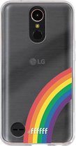 6F hoesje - geschikt voor LG K10 (2017) -  Transparant TPU Case - #LGBT - Rainbow #ffffff