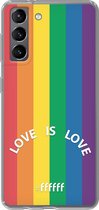 6F hoesje - geschikt voor Samsung Galaxy S21 -  Transparant TPU Case - #LGBT - Love Is Love #ffffff