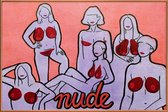 JUNIQE - Poster met kunststof lijst Nakeducation by @magda_mad_chen