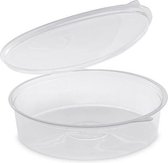 Ronde cup Ø220x55mm helder met klapdeksel (180 st.)