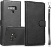 Voor Samsung Galaxy Note9 Kalf Textuur 2 in 1 Afneembare Magnetische Achterkant Horizontale Flip Lederen Case met Houder & Kaartsleuven & Portemonnee & Fotolijst (Zwart)