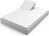 Briljant Home Molton Splittopper Hoeslaken - voor topdekmatras met split - 200x210/220 - Matrasbeschermer - 100% katoen - Wit