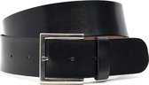Brede leren heupriem zwart 5 cm breed - Zwart - Heupriem - Echt Leer - Taille: 95cm - Totale lengte riem: 110cm