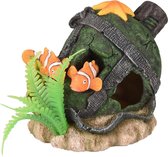 Aquarium decoratie Leto kruik + vissen - 15 x 8 x 11 cm