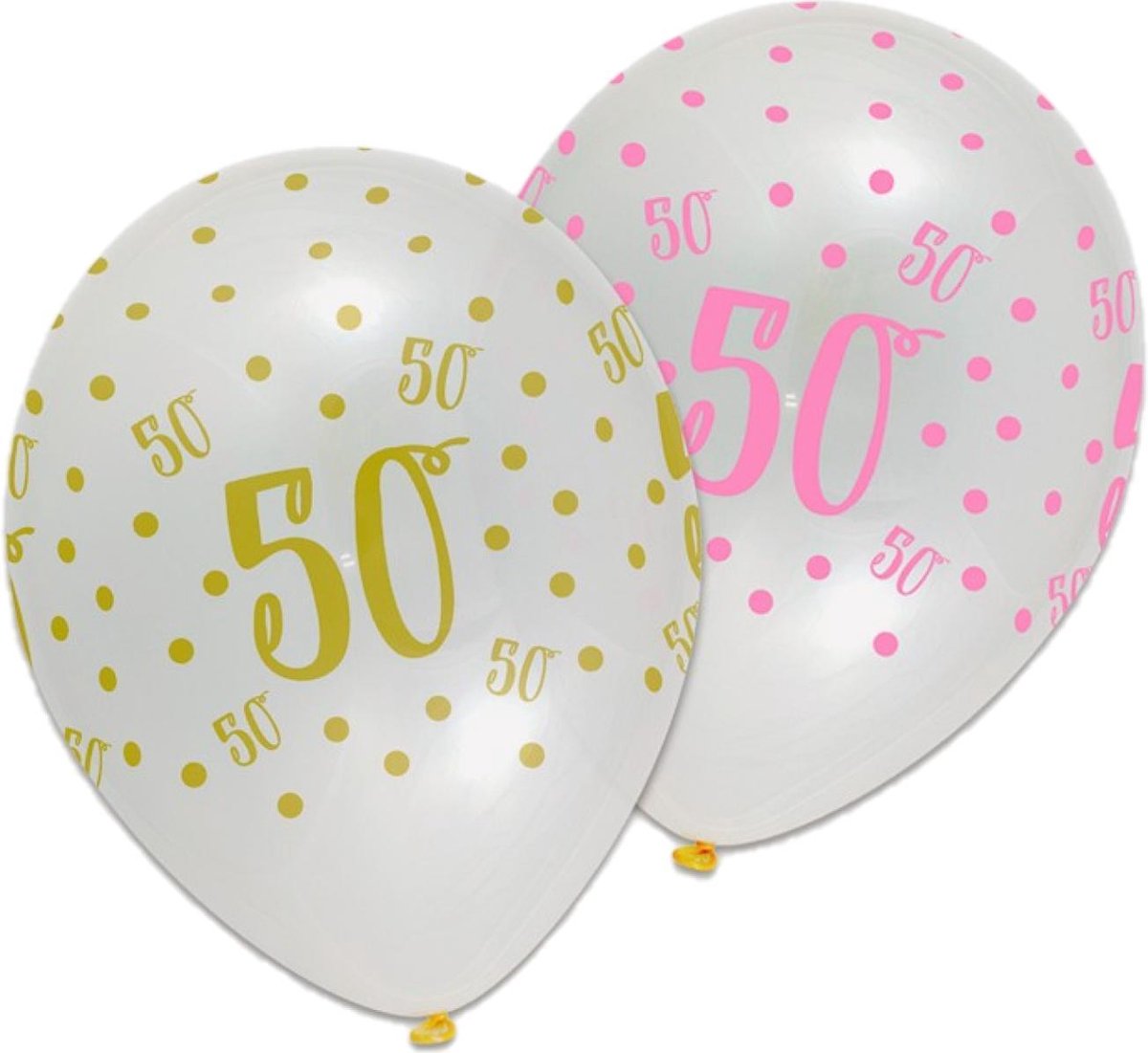Ballonnen - Pink chic - 50 Jjaar - 6st.