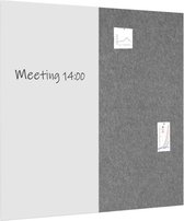 IVOL Whiteboard prikbord pakket 200x200 cm - 1 whiteboard + 2 akoestische panelen - Grijs