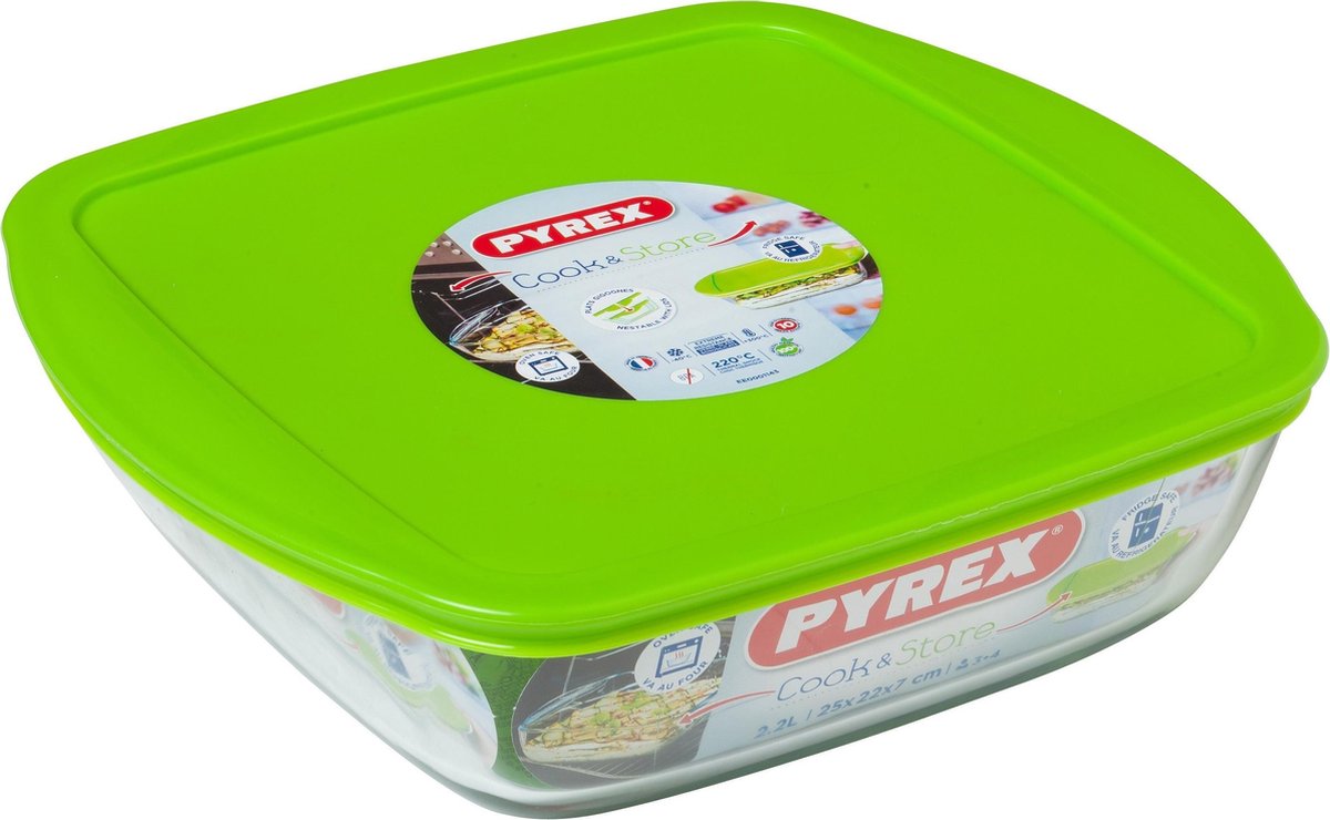 PYREX - Cook & Store Schaal Vierkant Inclusief Deksel - 2,2l — cadeau in Kookcadeaus - foto 6