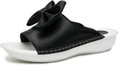 Antislip Slijtvaste strik Lichtgewicht sandalen Pantoffels voor dames (kleur: zwart maat: 40)