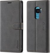 Voor Samsung Galaxy S9 Forwenw F1 Serie Mat Sterk Magnetisme Horizontale Flip Leren Case met Houder & Kaartsleuven & Portemonnee & Fotolijst (Zwart)