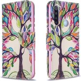 Voor Xiaomi Redmi 8T Gekleurde Tekening Patroon Horizontale Flip Leren Case met Houder & Kaartsleuven & Portemonnee (Life Tree)