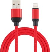 3A USB naar 8-pins gevlochten datakabel, kabellengte: 1m (rood)