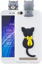 Voor Xiaomi Redmi 5A 3D Cartoon patroon schokbestendig TPU beschermhoes (kleine zwarte kat)