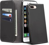 PU + TPU horizontale flip lederen hoes met houder en kaartsleuven en portemonnee voor iPhone 7 Plus / 8 Plus (zwart)
