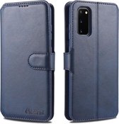 Voor Samsung Galaxy S20 Plus AZNS Kalfsstructuur Horizontale flip lederen tas, met houder & kaartsleuven & portemonnee & fotolijst (blauw)