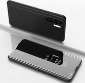 Voor OnePlus Nord Plus vergulde spiegel horizontale flip lederen hoes met houder (zwart)