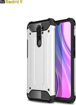 Voor Xiaomi Redmi 9 Magic Armor TPU + pc combinatiebehuizing (zilver)