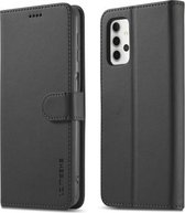 Voor Samsung Galaxy A32 5G LC.IMEEKE Kalfsstructuur Horizontale Flip Leren Case, met Houder & Kaartsleuven & Portemonnee & Fotolijst (Zwart)