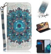 Voor Samsung Galaxy S21 + 5G 3D Gekleurde Tekening Horizontale Flip Lederen Case met Houder & Kaartsleuven & Portemonnee & Lanyard (Pauw Krans)