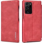 Voor Samsung Galaxy Note20 Ultra LC.IMEEKE Hon Ancient Series horizontale flip lederen tas met houder en kaartsleuf (rood)