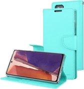 Voor Samsung Galaxy Note20 Ultra GOOSPERY Bravo Diary Crazy Horse Texture Horizontale flip lederen tas met beugel & kaartsleuf & portemonnee (mintgroen)
